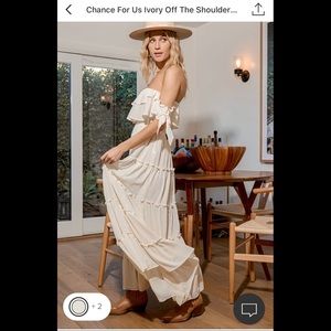 Off the Shoulder Ruffled Maxi Dress- perfect for spring and summer!